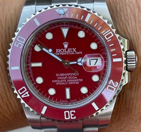 red and blue submariner rolex|rolex red submariner for sale.